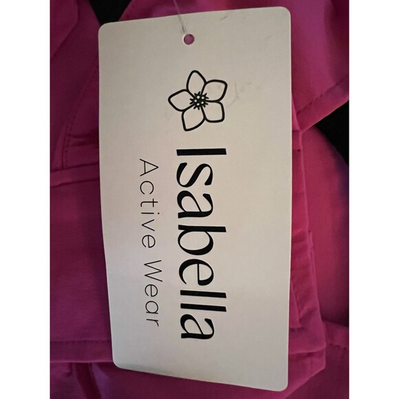 NEW Isabella Full Zip Activewear Jacket Pink Black Long Sleeve XL Zip Pockets - Picture 9 of 16